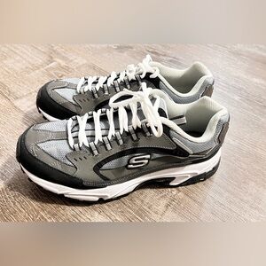 Skechers Stamina Traning Men's Black and Gray Athletic Shoes Size 10.5